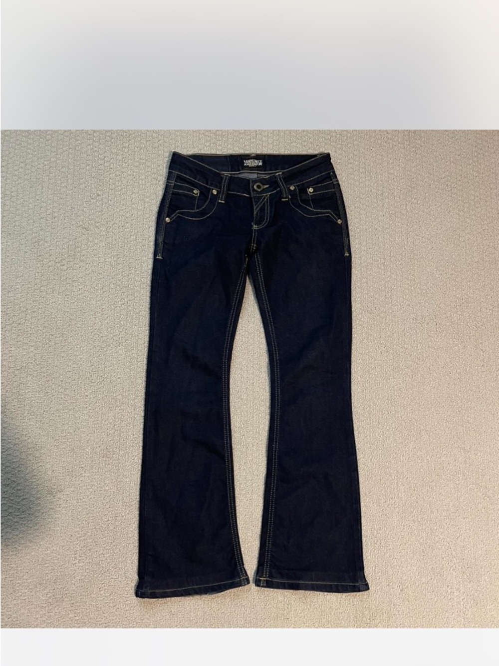 Versace Dark Indigo Low Wise Flare Jeans